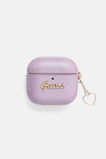Puzdro na airpods Guess 4 fialová farba, GUA4PGMCSU