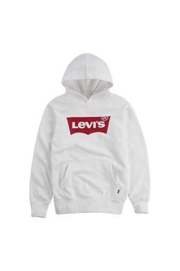 Detská mikina Levi's biela farba, s potlačou
