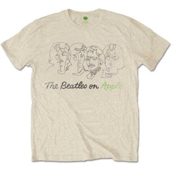 The Beatles tričko Outline Faces on Apple  one_size