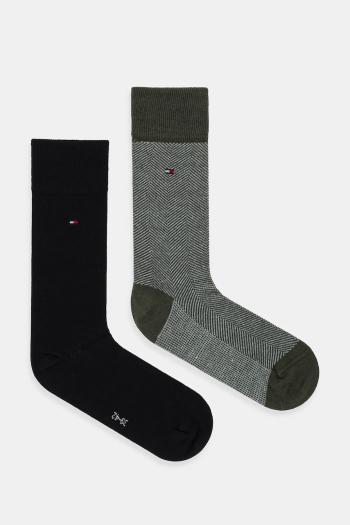 Ponožky Tommy Hilfiger 2-pak zelená farba, 701236313
