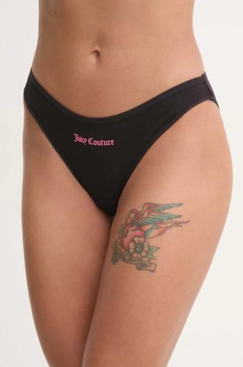 Nohavičky Juicy Couture JUICY SLOGAN DIDDY BRIEF čierna farba, JCTBR125955