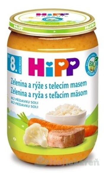 HiPP BIO príkrm zelenina, teľacie mäso a ryža 220g