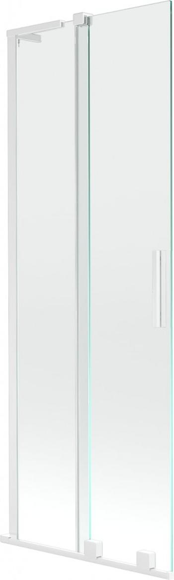 MEXEN/S - Velar L dvojkrídlová posuvná vaňová zástena 70 x 150 cm, transparent, biela 896-070-003-01-20