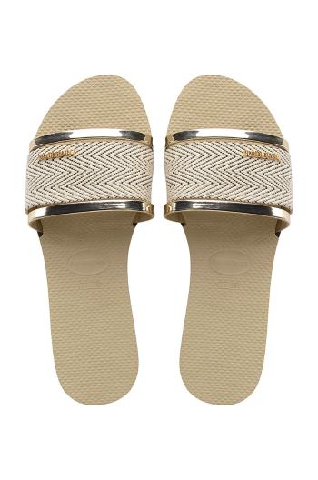 Šľapky Havaianas  YOU TRANCOSO PREMIUM dámske, béžová farba, 4146063.0154