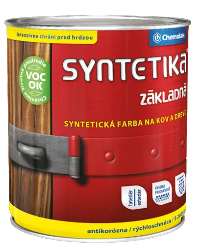 SYNTETIKA S 2000 U - Základná antikorózna farba na kov 0,6 L 0110 - šedá