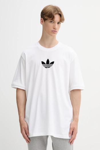 Bavlnené tričko adidas Originals Oversize Tee pánske, biela farba, jednofarebné, JX1515