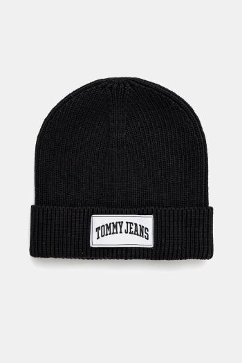 Čiapka Tommy Jeans čierna farba, AW0AW16993