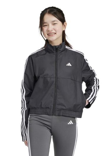 Detská mikina adidas čierna farba, s nášivkou