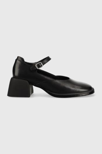 Kožené lodičky Vagabond Shoemakers Ansie čierna farba, na podpätku,