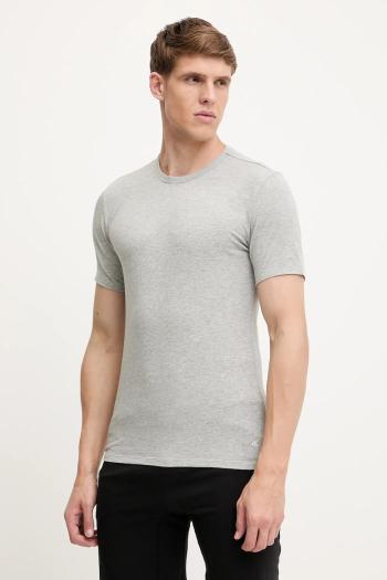 Tričko Calvin Klein Underwear 3-pak pánske, šedá farba, jednofarebný, LV00NB4185