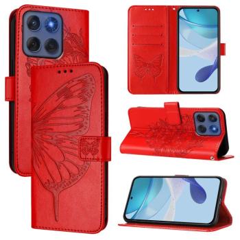 ART BUTTERFLY Peňaženkový obal pre Motorola Edge 60 / Edge 60 Fusion červený