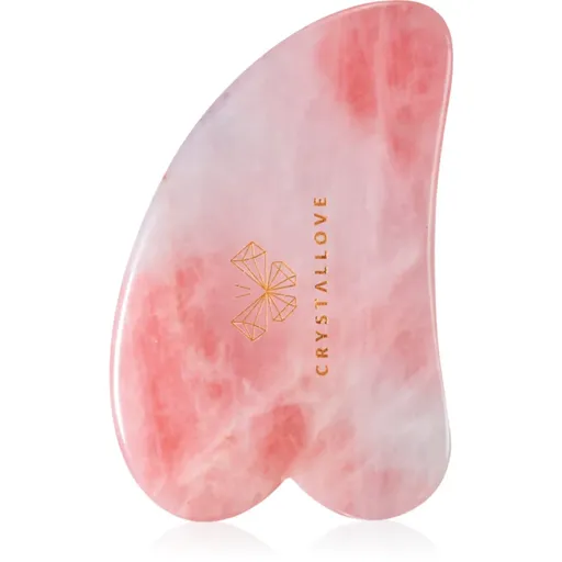 Crystallove Rose Quartz Gua Sha masážna pomôcka 1 ks