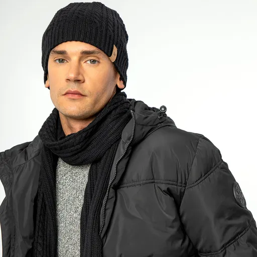 Pánsky zimný komplet so vzorom – čiapka a šál  Wittchenw