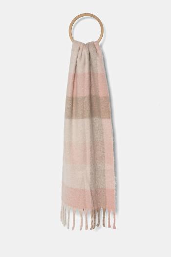 Šál Hollister Co. dámsky, ružová farba, vzorovaný, KI354-4036