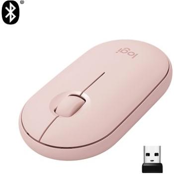 Logitech Pebble M350 Wireless Mouse, ružová (910-005717)