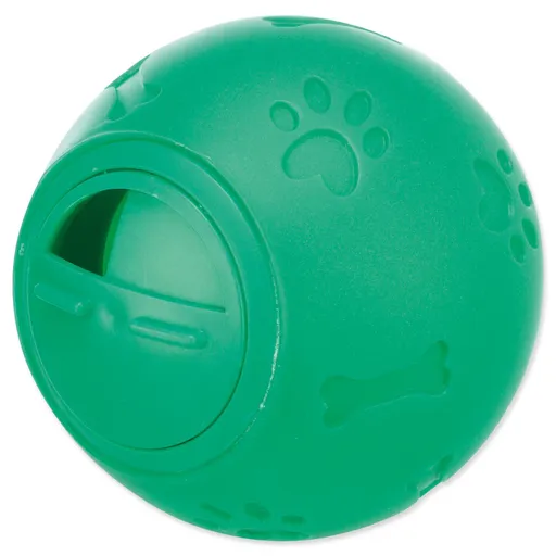 Hračka Trixie lopta na pamlsky plast, vzor labka/kosť 7cm