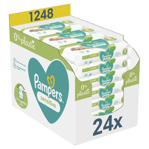 PAMPERS Sensitive baby detské čistiace obrúsky 24 x 52 ks