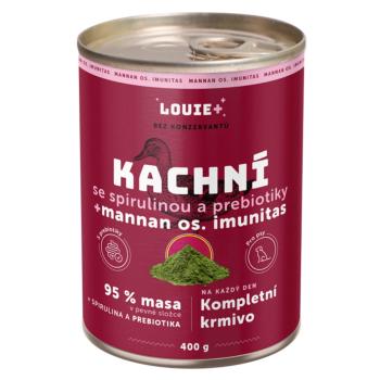 LOUIE Kačacie so spirulinou a prebiotikami konzerva pre psov 400 g