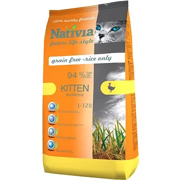 Nativia Kitten – Duck & Rice 10 kg (8595045402671)