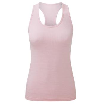 TriDri® Dámske bezšvové športové tielko 3D fit - Svetloružový melír | L