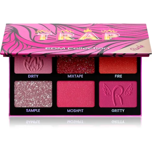 Rude Cosmetics EDM Collection paletka očných tieňov odtieň Trap 6 g