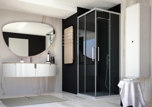 FORTE - Obdĺžnikový a štvorcový sprchovací kút URBAN ESSENCE A1FS - FARBA rámu - Hliník ossidato, Rozmer A - 70 cm, Rozmer C - 200 cm, Smer zatvárania - Pravé (DX), Výplň - Číre bezpečnostné sklo - 6 mm BEA10DXA1