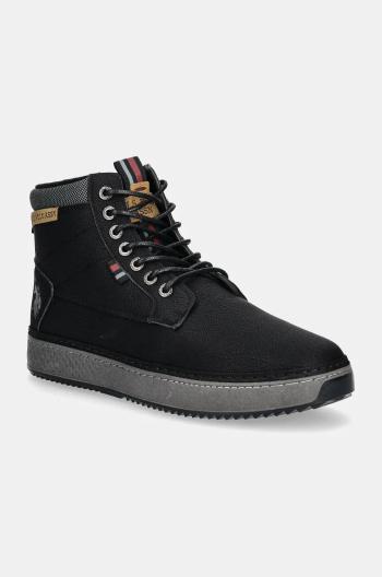 Členkové topánky U.S. Polo Assn. MOKKA pánske, čierna farba, MOKKA001M/DU1