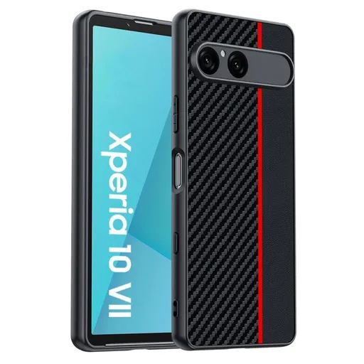 CARBON Ochranný obal pre Sony Xperia 10 VII BLACK-RED