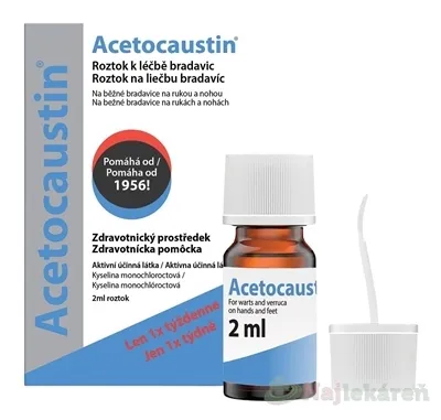 Acetocaustin roztok na liečbu bradavíc 2ml