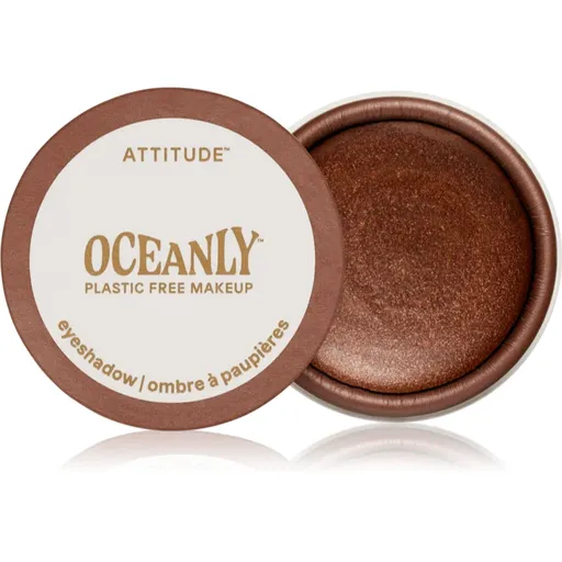 Attitude Oceanly Plastic Free Makeup krémové očné tiene s trblietkami odtieň Cinnamon Stick 5 ml