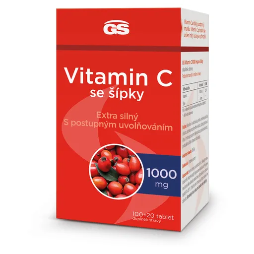 GS Vitamín C 1000 mg so šípkami 100 + 20 tabliet