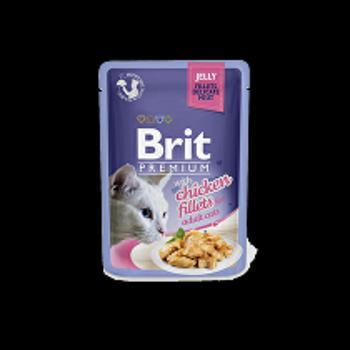 Brit Premium Cat D filé v želé s kuracím mäsom 85g