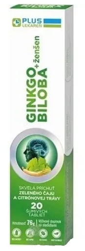 Vitar Plus Lekáreň Ginkgo Biloba + ženšen šumivé 20 tabliet