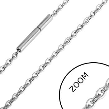 Retiazka z ocele - oválne sploštené očká, 2,2 mm