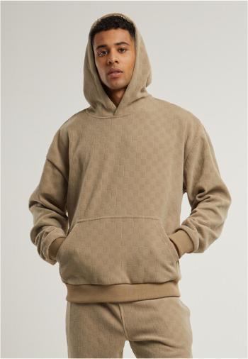 Urban Classics Jacquard Velvet Oversized Hoody unionbeige - XXL