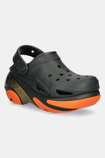 Šľapky Crocs Bubble Crush Reflector Clog dámske, zelená farba, na platforme, 210743