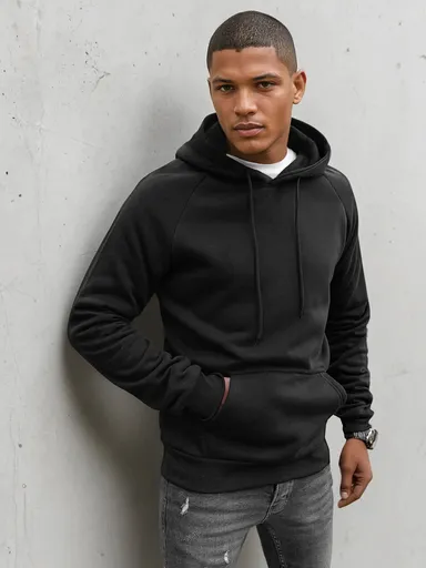 Čierna pánska mikina