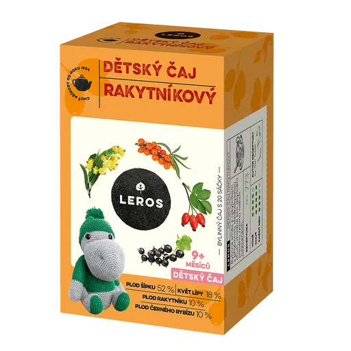 LEROS Detský čaj Rakytníkový 20 vrecúšok