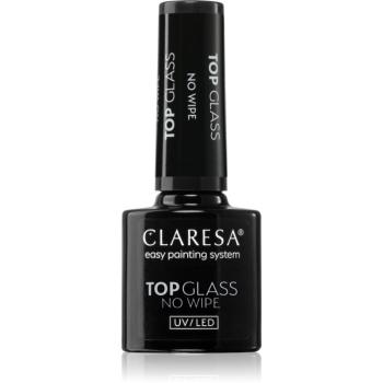 Claresa UV/LED Top Glass No Wipe vrchný gélový lak pre ochranu a lesk bez výpotku 5 g