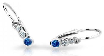 Cutie Jewellery Detské náušnice z bieleho zlata C2255-10-X-2 modrá