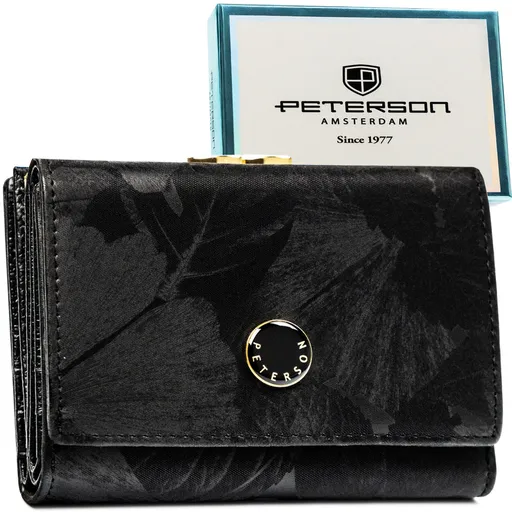 Dámska čierna peňaženka z pravej a ekologickej kože – elegantný dizajn s ochranou RFID