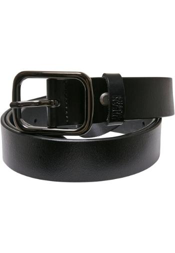 Urban Classics Synthetic Leather Thorn Buckle Business Belt black - S/M