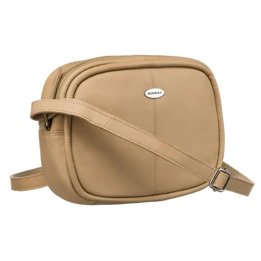Malá, kožená dámska messenger taška - Rovicky