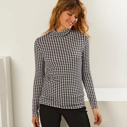 Tričkový rolák s potlačou kohútej stopy