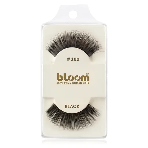 Bloom Natural nalepovacie mihalnice z prírodných vlasov No. 100 (Black) 1 cm