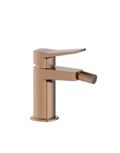 KFA - Batéria Malaga, bidetová, stojaca so spustom klik-klak, PVD brúsené ružové zlato 4527-015-34