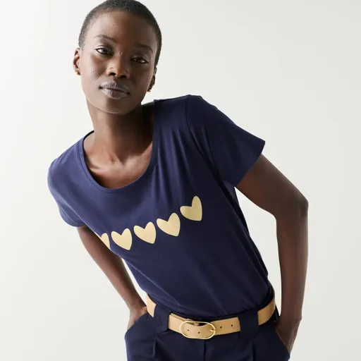 Tričko s potlačou zlatých srdiečok