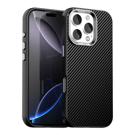 IMD CARBON Ochranný kryt pre Apple iPhone 16 Pro čierny