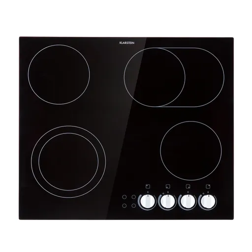 Klarstein EasyCook, sklokeramická varná doska, 6100 W, otočný regulátor, čierna