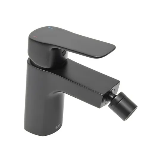 Bidetová batéria SAT Cube Way s výpusťou čierna matná CU235C